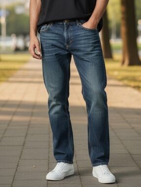 Levi's Men's Straight Jeans in Blue Wash